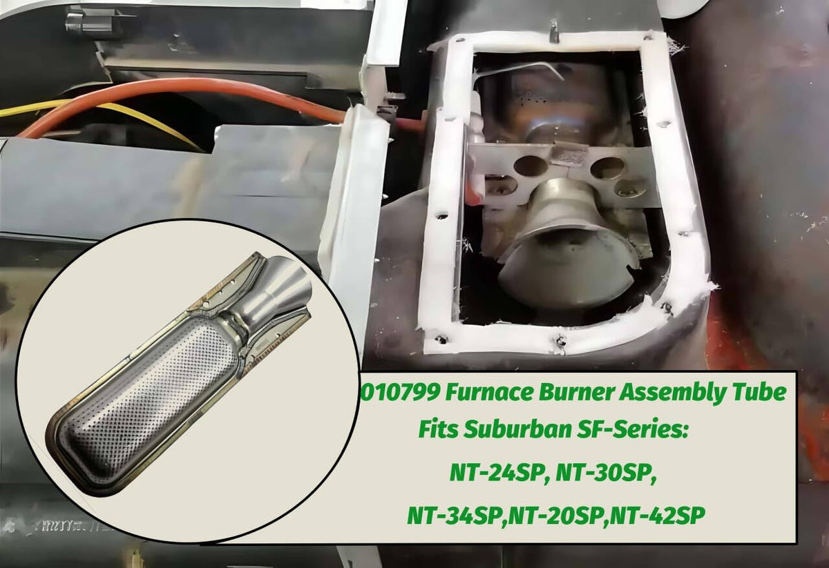 Evimotal 010799 RV Furnace Burner Tube Assembly, Compatible with Select Suburban SF-Series Furnaces - product image 3